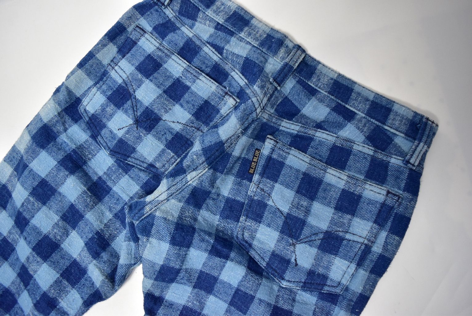 Blue Blue Japan BLUE BLUE Indigo checker chino pants Size US 32 / EU 48 - 6 Thumbnail
