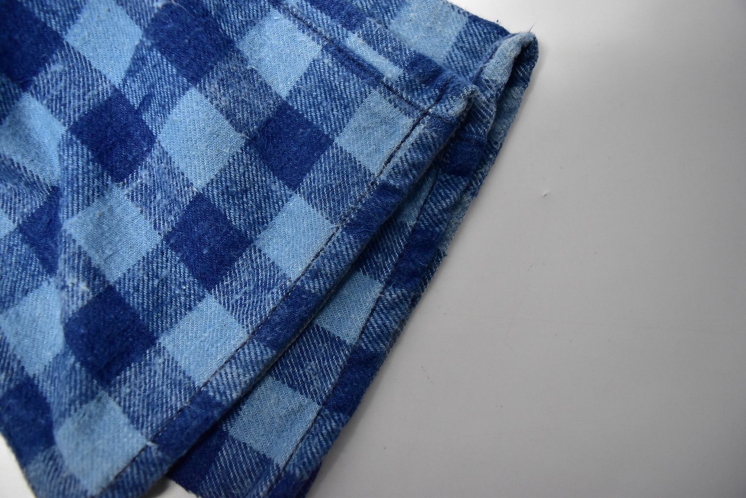Blue Blue Japan BLUE BLUE Indigo checker chino pants Size US 32 / EU 48 - 8 Thumbnail