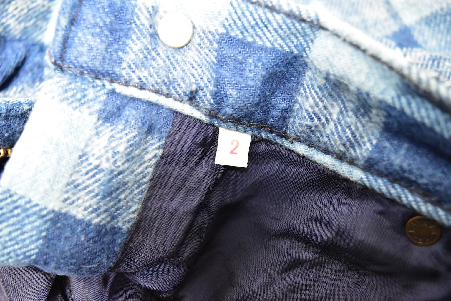 Blue Blue Japan BLUE BLUE Indigo checker chino pants Size US 32 / EU 48 - 12 Thumbnail