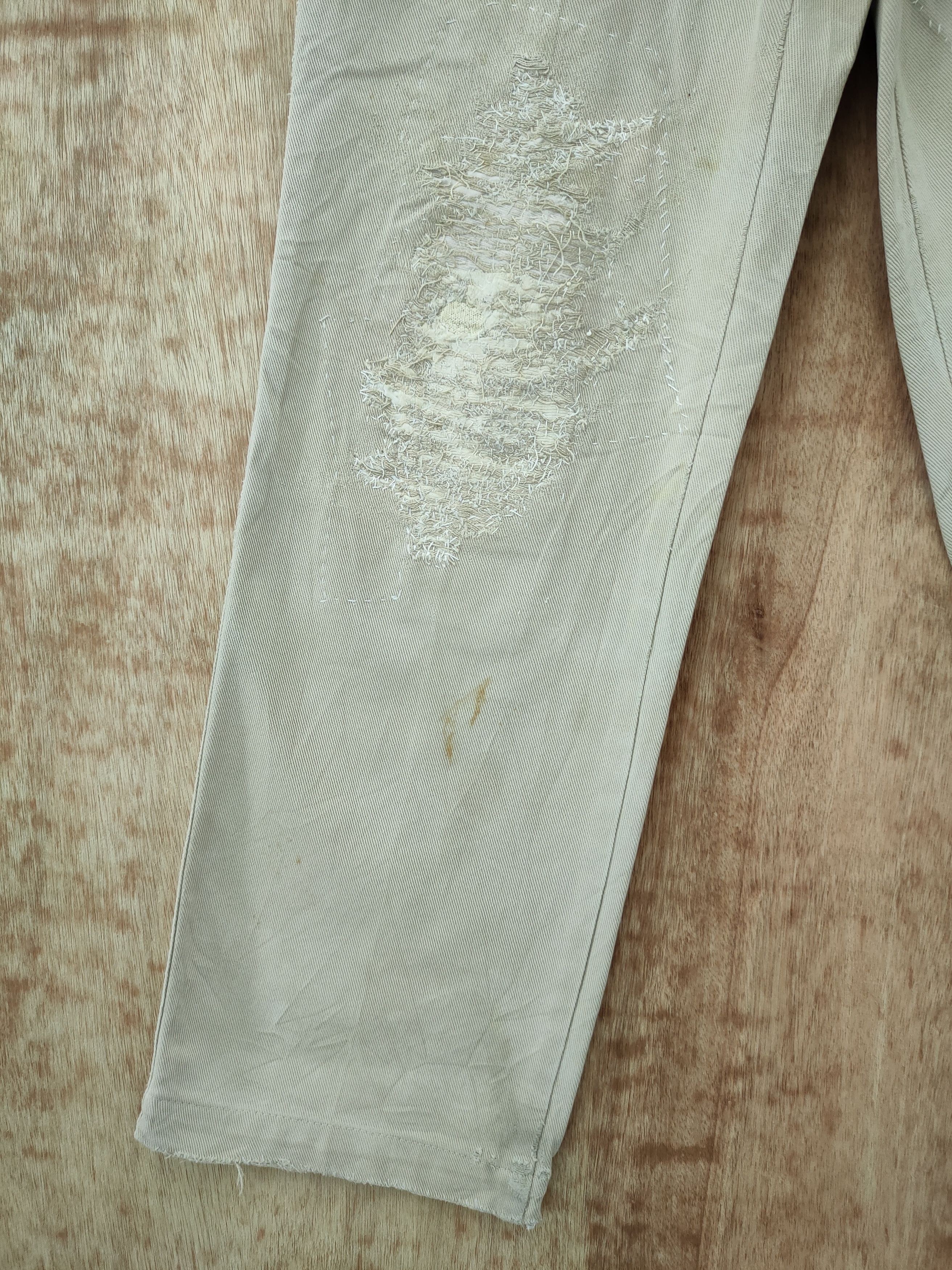 Japanese Brand DLL West Rider distressed worn sashiko japan pants #46-224T Size US 26 / EU 42 - 2 Thumbnail