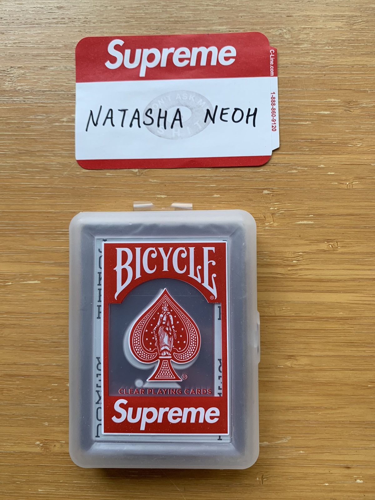 Supreme Bicycle Clear Playing Cards Supreme®/Bicycle® Clear