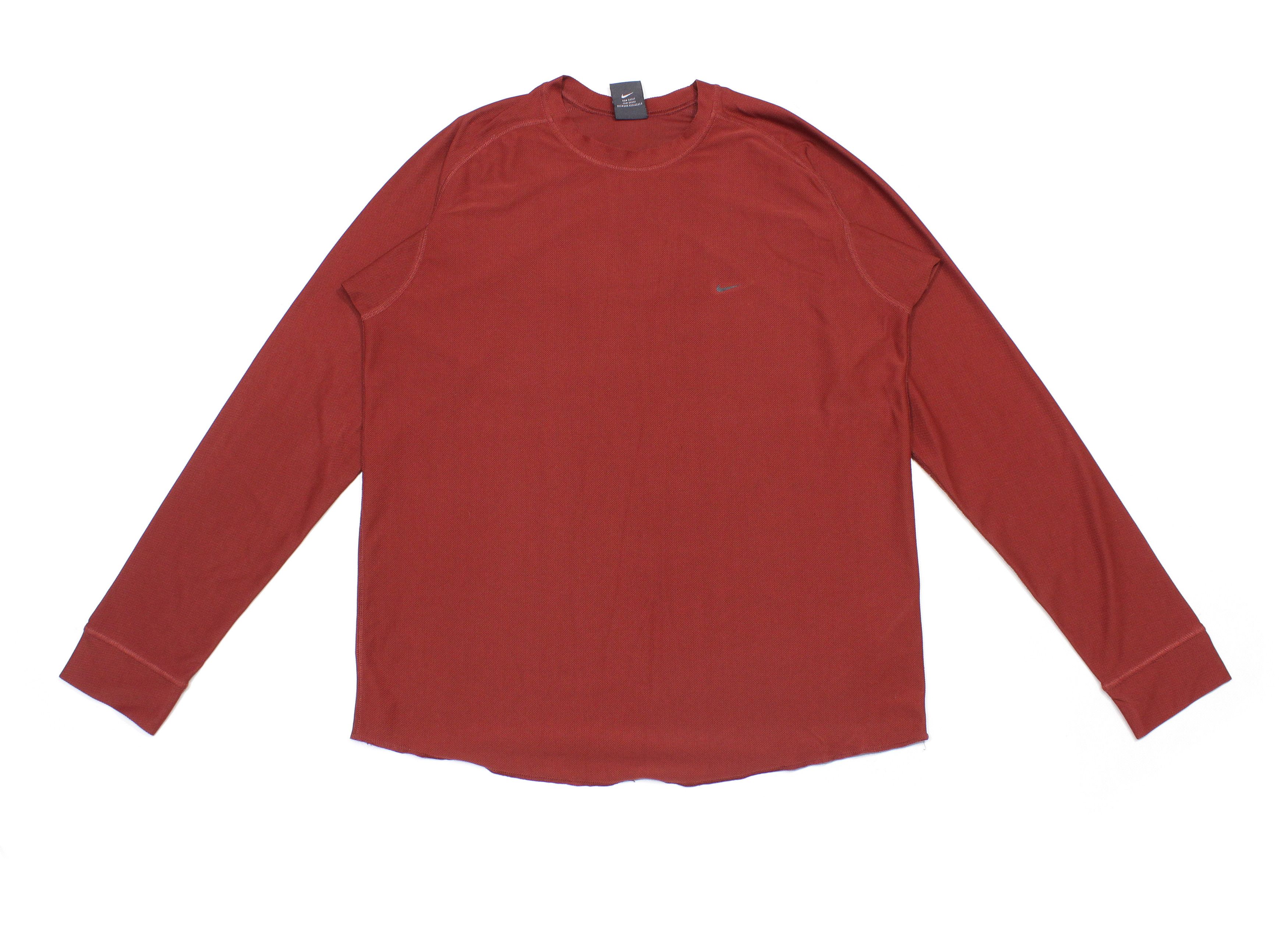 Nike 90S Swoosh Logo Dri-fit Sport Longsleeve Vintage Size US M / EU 48-50 / 2 - 1 Thumbnail