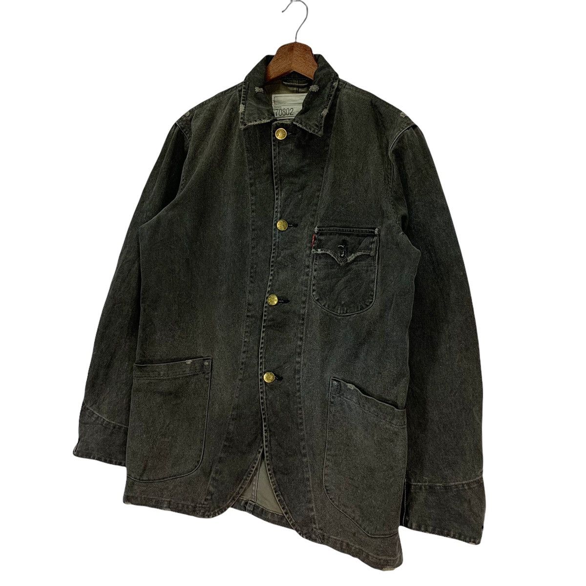 Levi's Vintage 90s Levi’s Distress Chore Jacket Size US M / EU 48-50 / 2 - 2 Thumbnail
