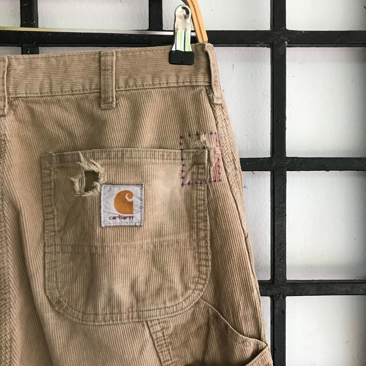 Carhartt 🔥 Vintage CARHART Distressed Corduroy Worker Pants Size US 32 / EU 48 - 2 Thumbnail