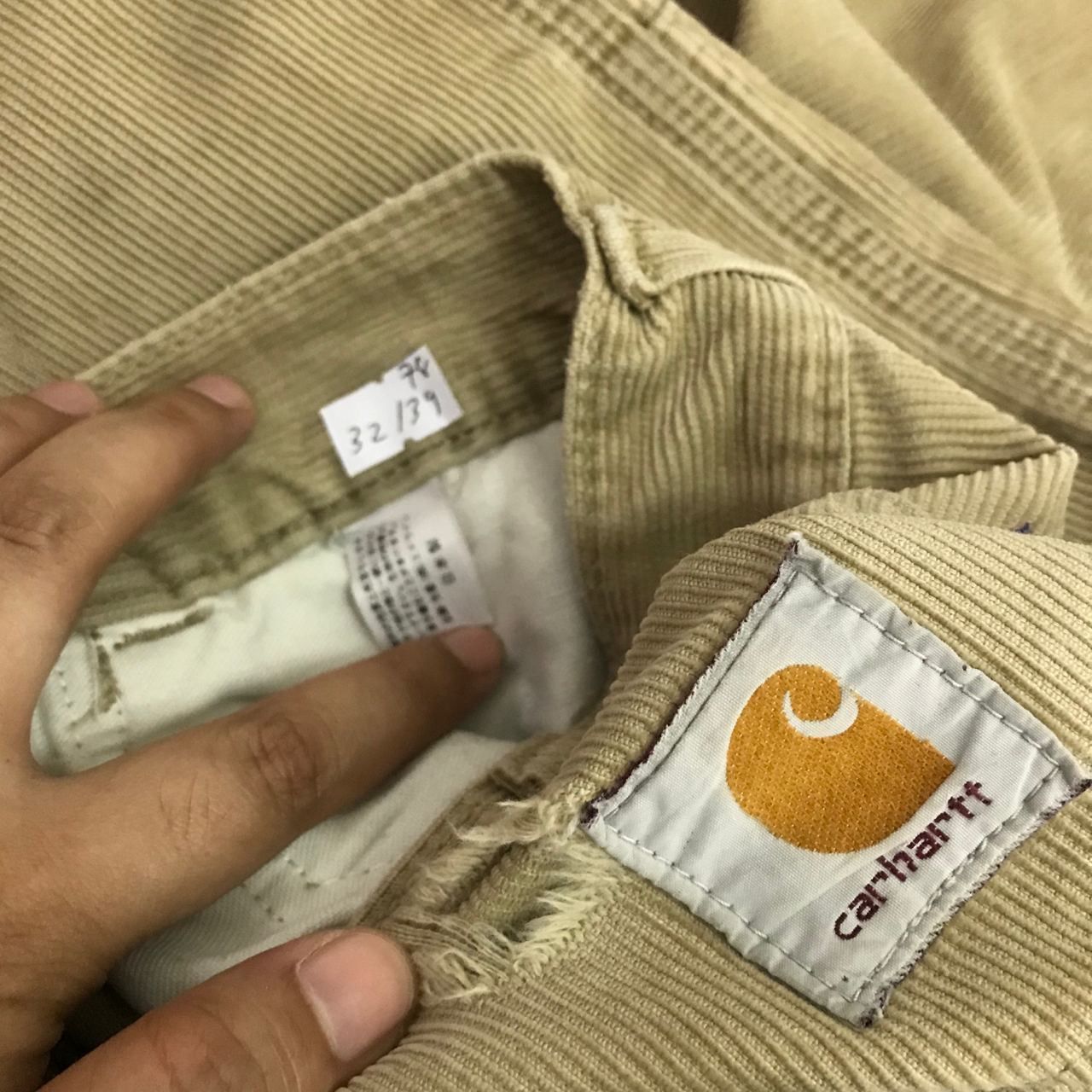 Carhartt 🔥 Vintage CARHART Distressed Corduroy Worker Pants Size US 32 / EU 48 - 13 Thumbnail