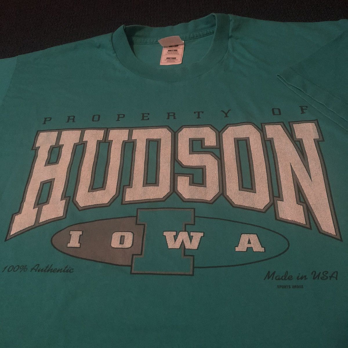 Vintage Vintage 90s Property of Hudson Iowa Varsity Logo Tee Size US XL / EU 56 / 4 - 4 Thumbnail