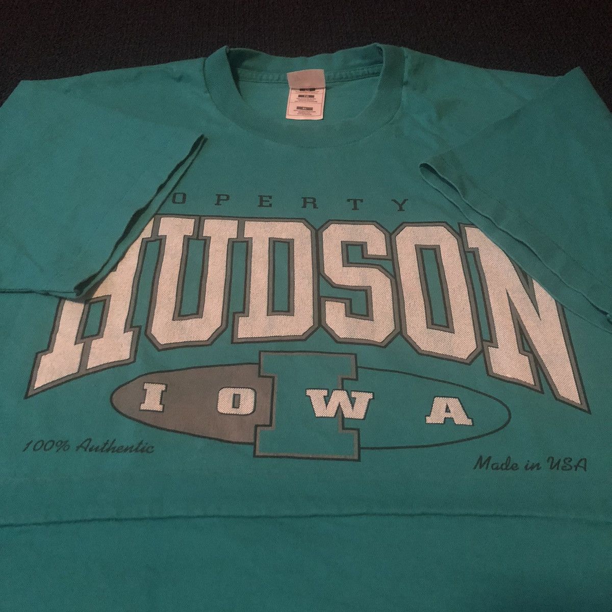 Vintage Vintage 90s Property of Hudson Iowa Varsity Logo Tee Size US XL / EU 56 / 4 - 3 Thumbnail