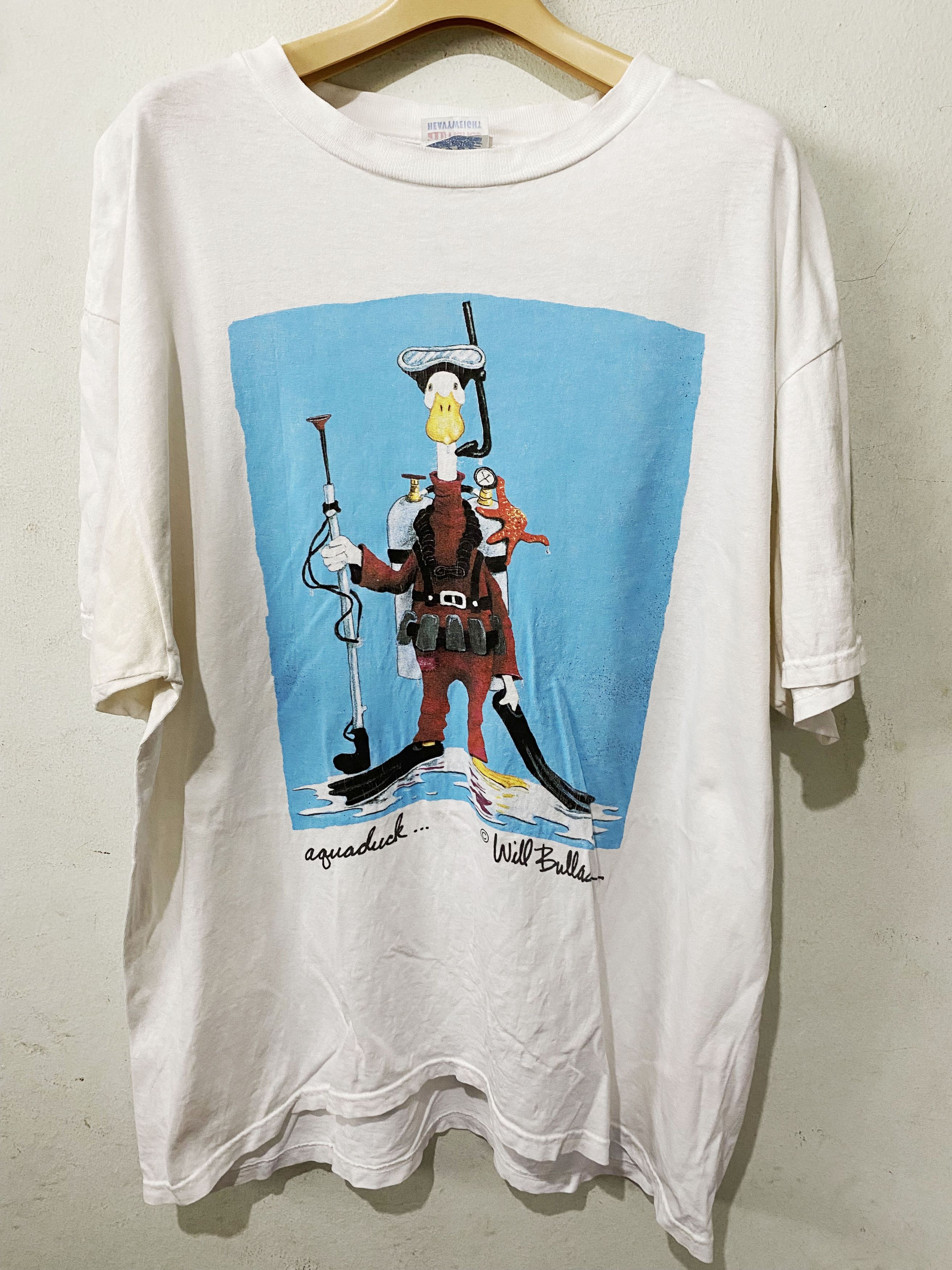 Art × Vintage Vintage 90s Aquaduck Humor Artist Will Bullas Shirt 