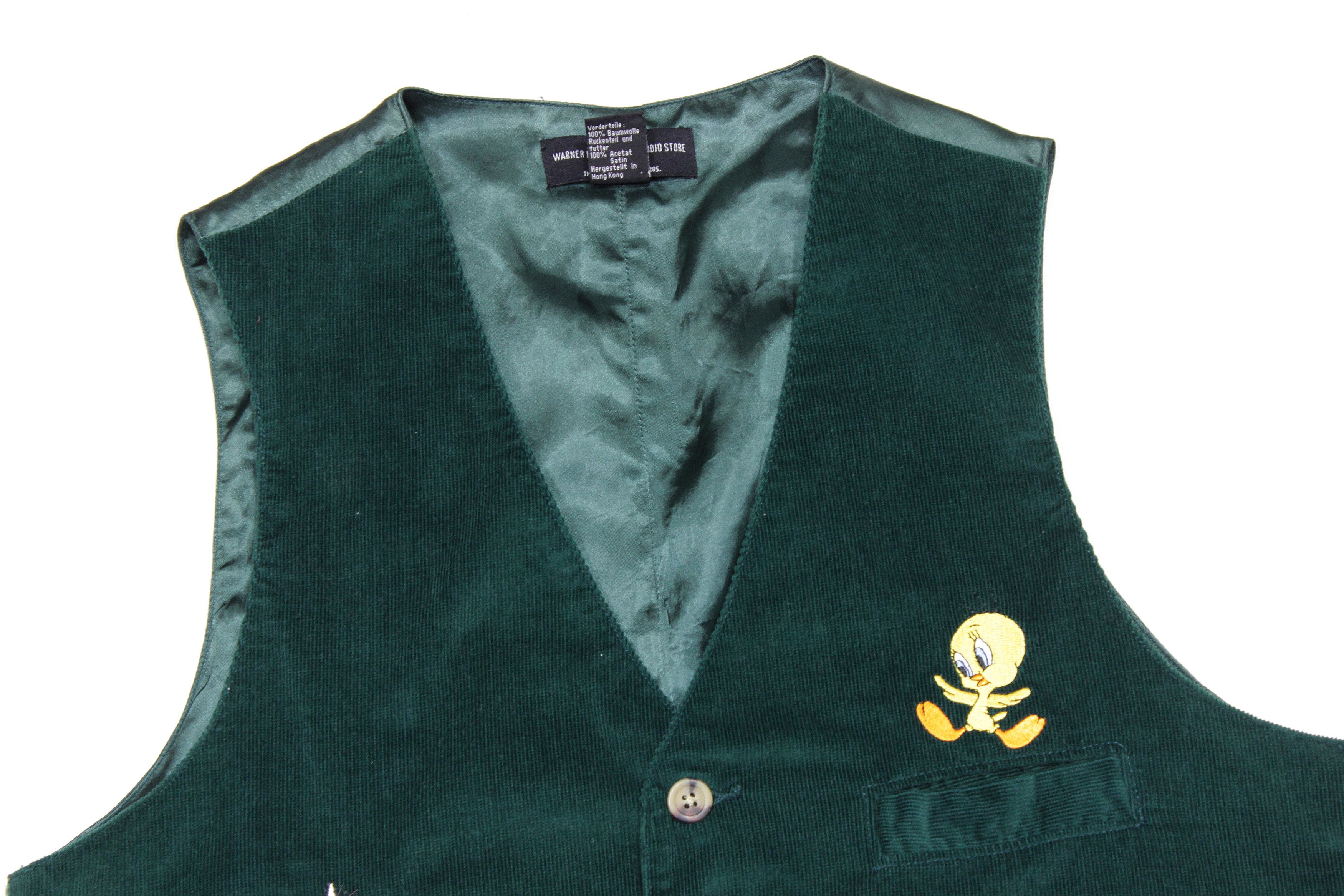Vintage 1995 Looney Tunes Corduroy Vest Size US L / EU 52-54 / 3 - 3 Thumbnail
