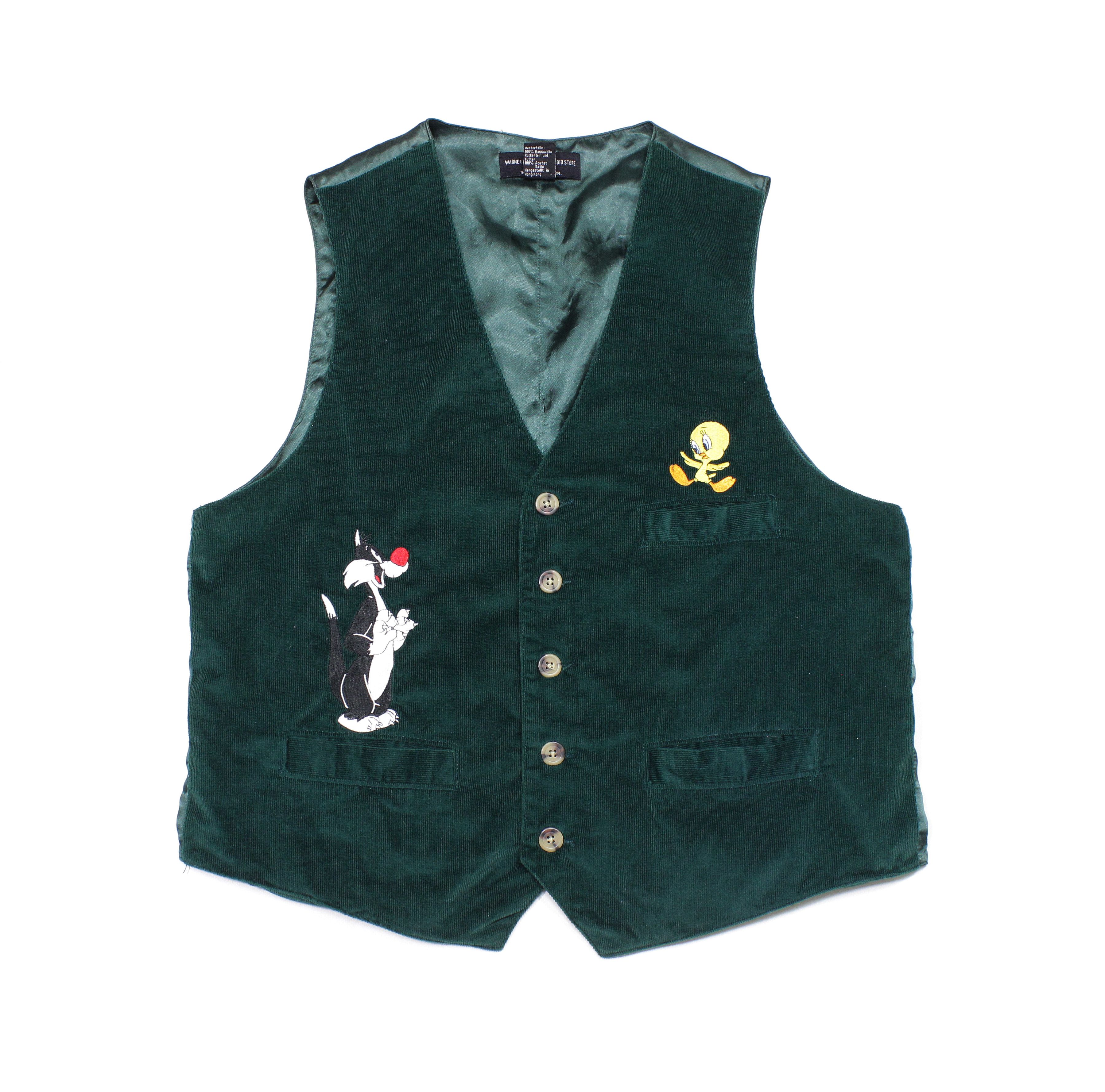 Vintage 1995 Looney Tunes Corduroy Vest Size US L / EU 52-54 / 3 - 1 Thumbnail
