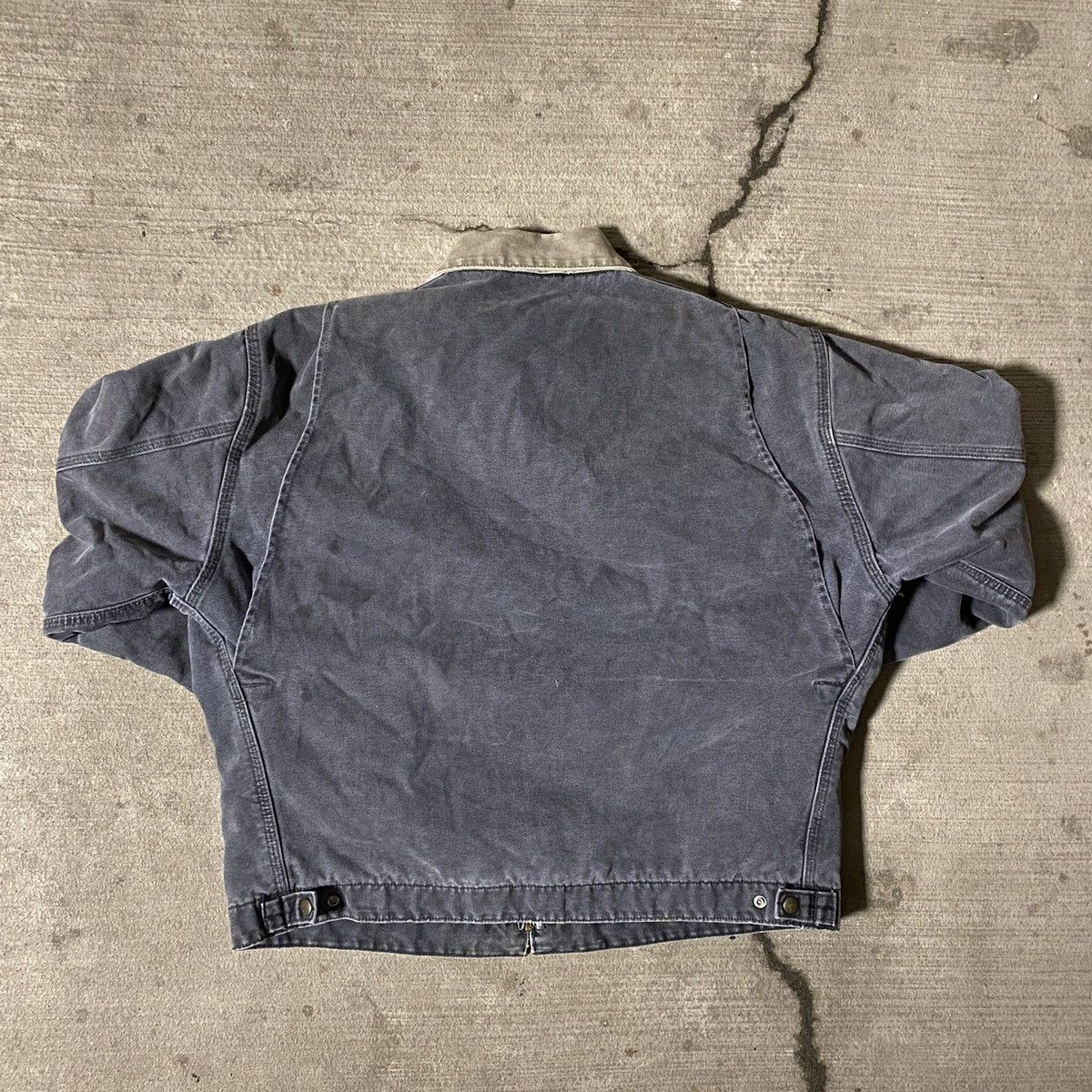 Carhartt × Vintage RARE 90s Vintage Grey / Blue Fade Carhartt Detroit Jacket Size US L / EU 52-54 / 3 - 5 Thumbnail