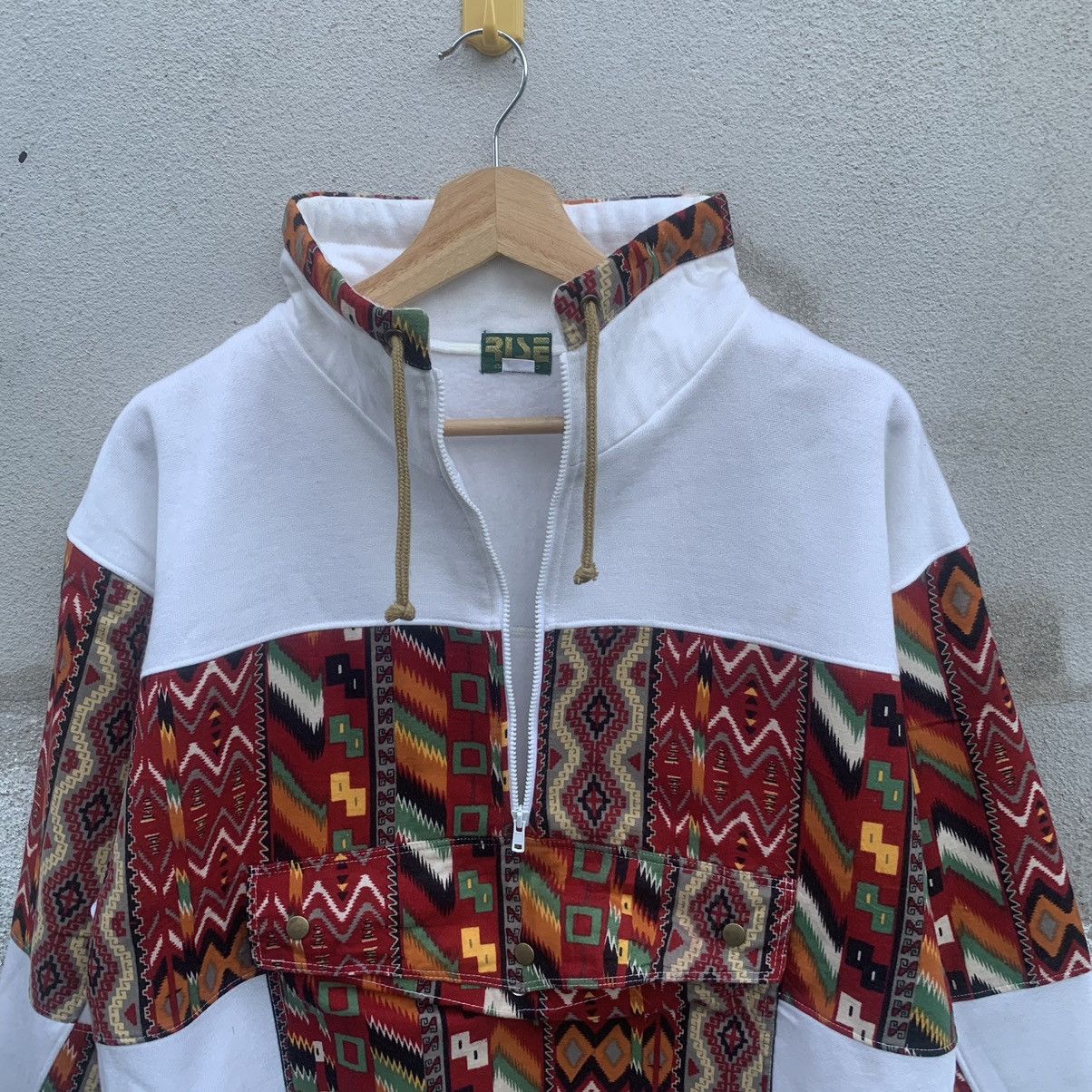 Japanese Brand × Vintage Vtg Rise Sport Casual Navajo Half Zip Pullover Sweatshirts Size US L / EU 52-54 / 3 - 3 Thumbnail