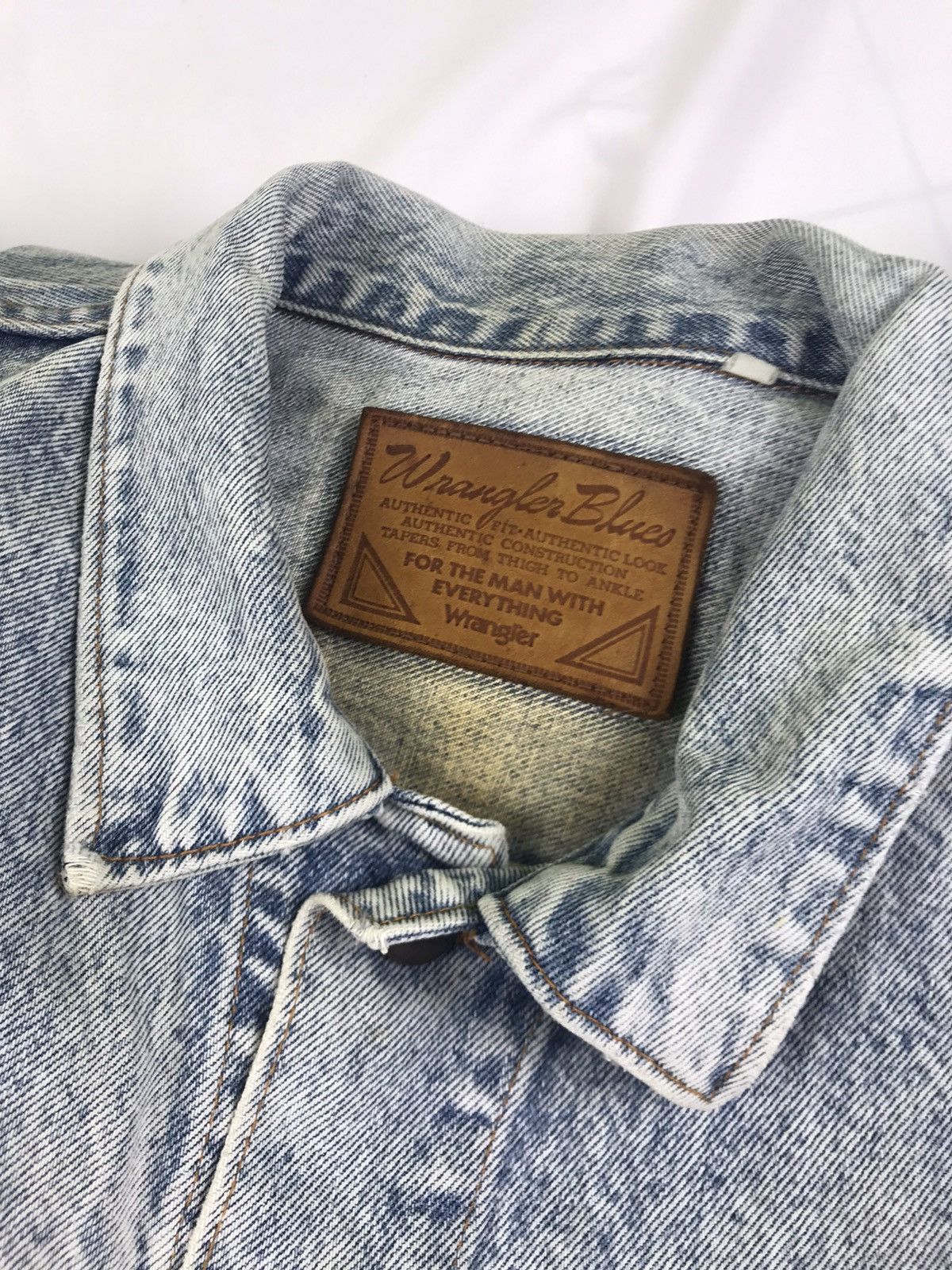 Vintage × Wrangler Vintage Distressed Denim Wrangler Jacket Size US L / EU 52-54 / 3 - 10 Thumbnail