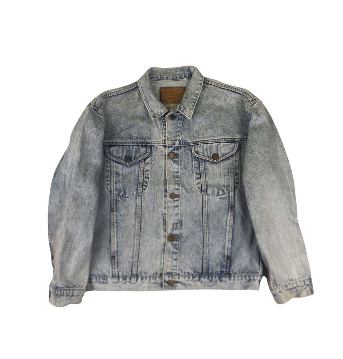 Vintage × Wrangler Vintage Distressed Denim Wrangler Jacket Size US L / EU 52-54 / 3 - 1 Thumbnail