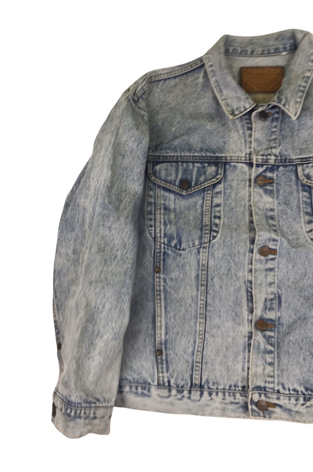 Vintage × Wrangler Vintage Distressed Denim Wrangler Jacket Size US L / EU 52-54 / 3 - 4 Thumbnail