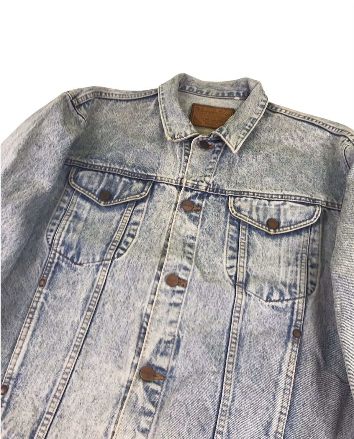 Vintage × Wrangler Vintage Distressed Denim Wrangler Jacket Size US L / EU 52-54 / 3 - 5 Thumbnail