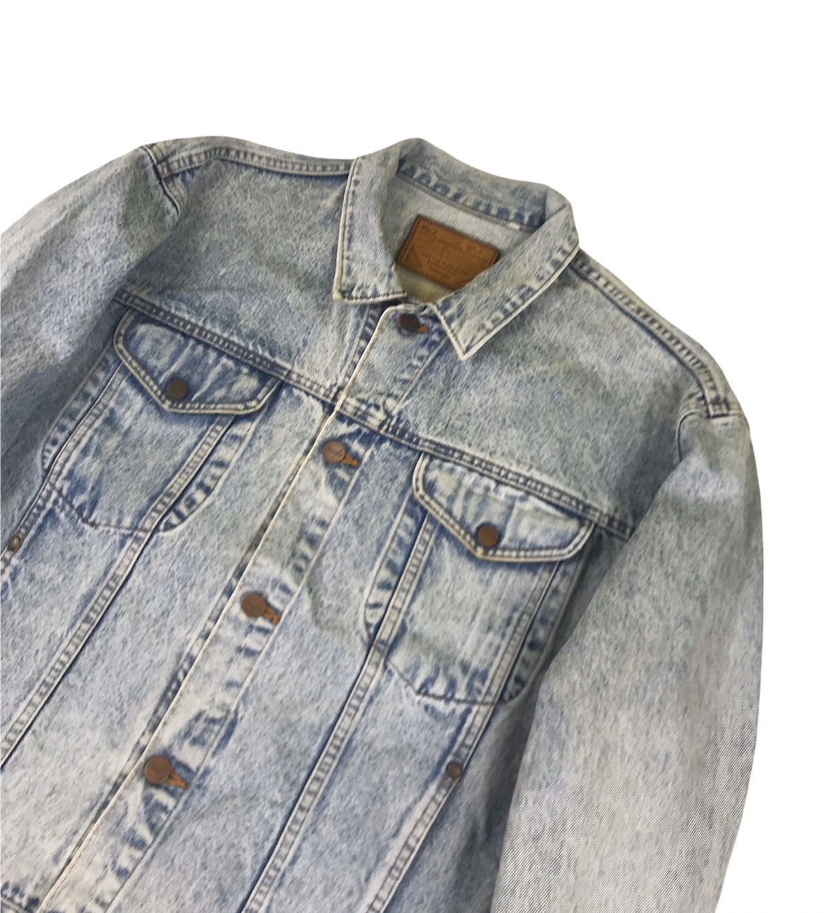 Vintage × Wrangler Vintage Distressed Denim Wrangler Jacket Size US L / EU 52-54 / 3 - 2 Thumbnail