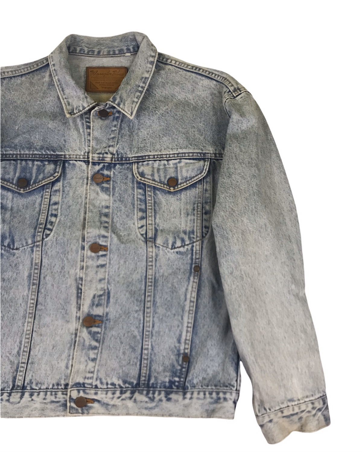 Vintage × Wrangler Vintage Distressed Denim Wrangler Jacket Size US L / EU 52-54 / 3 - 3 Thumbnail
