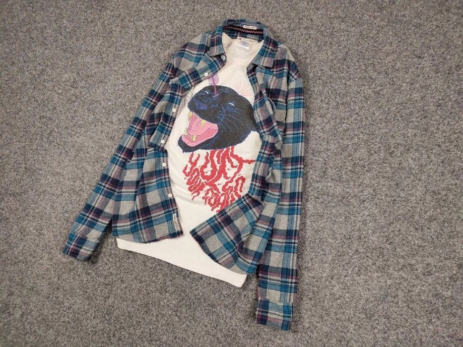 Flannel Vintage Flannel Shirt Plaid Checkered Travis Scott Style Size US S / EU 44-46 / 1 - 3 Thumbnail