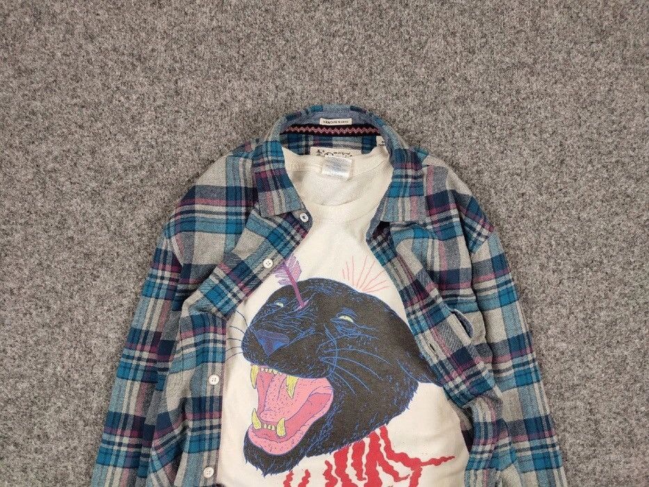 Flannel Vintage Flannel Shirt Plaid Checkered Travis Scott Style Size US S / EU 44-46 / 1 - 4 Thumbnail