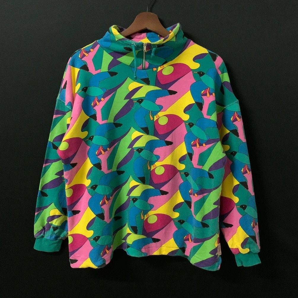 Japanese Brand Japanese Express By Nubou Ikeda Multi Color Crop Sweater Size US M / EU 48-50 / 2 - 1 Thumbnail