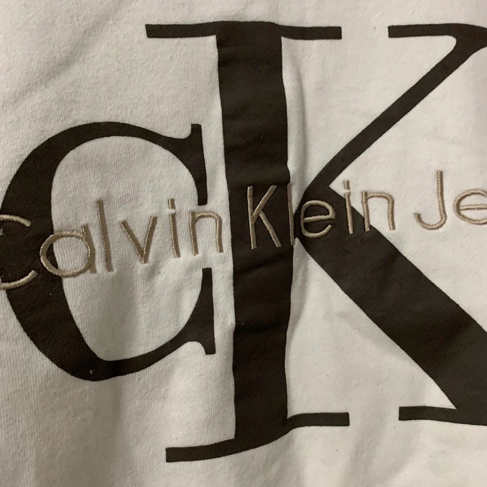 Calvin Klein Vintage Calvin Klein Big Logo Embroidery Spell Out Pullover Size US L / EU 52-54 / 3 - 3 Thumbnail