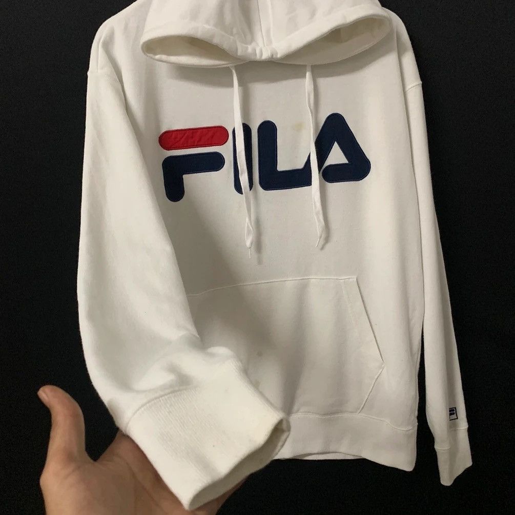 Fila Fila Big Logo Spell Out Hooded Pullover Sweater Sweatshirts Size US L / EU 52-54 / 3 - 6 Thumbnail
