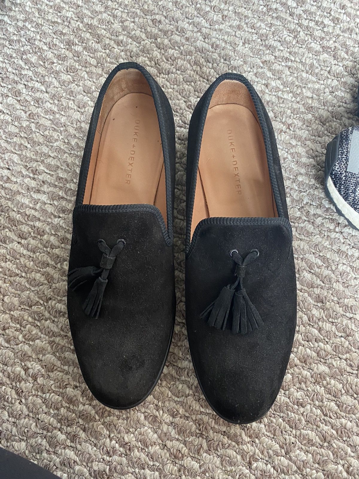 Cannabis-print Duke & Dexter Velvet Mules/Slip-Ons In Black Weed Noir Velvet Slipper (Men) main image 4