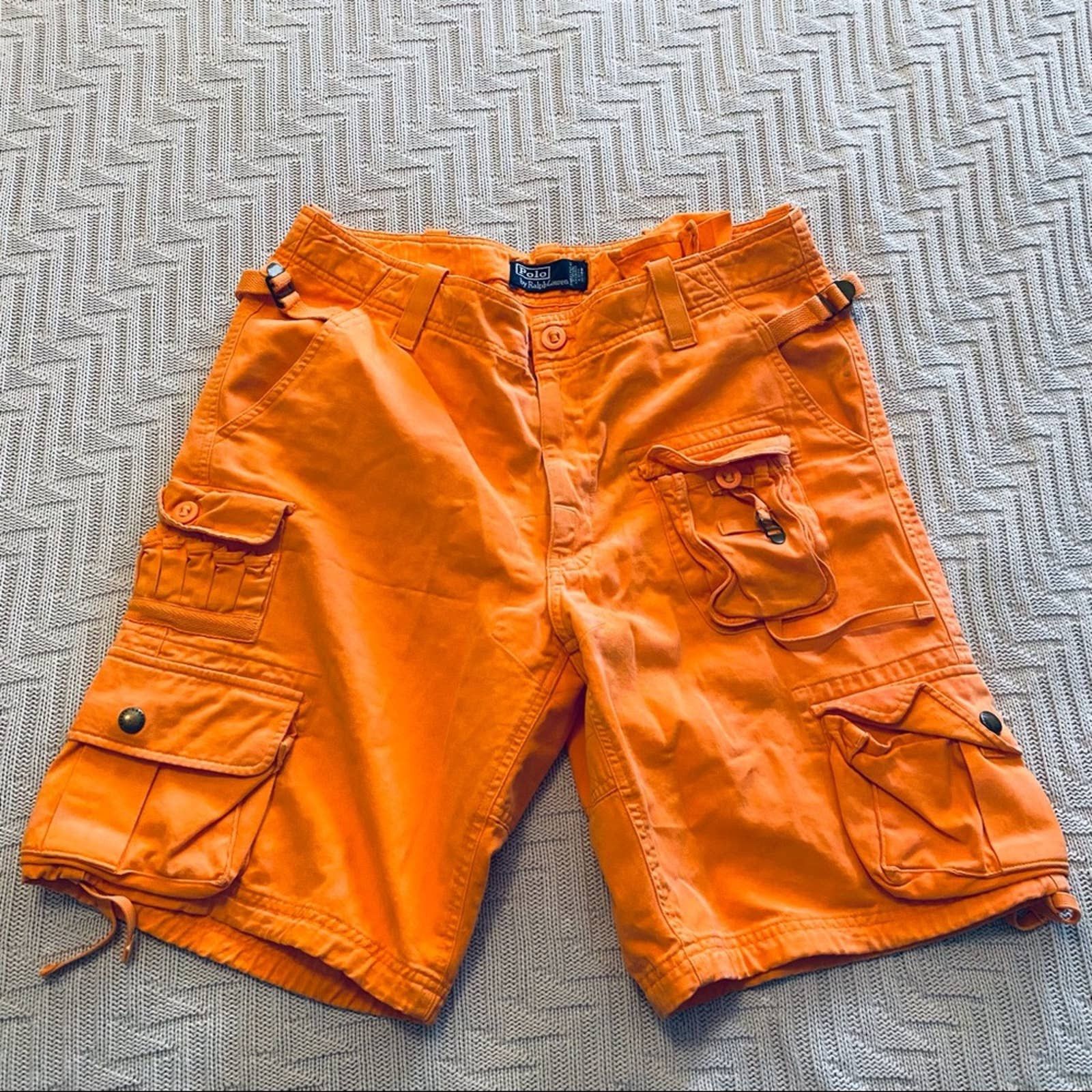 Polo Ralph Lauren Vintage Polo by Ralph Lauren orange cargo shorts ...