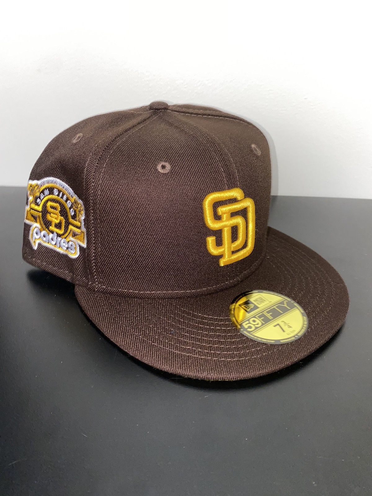 New Era (7 3/4) San Diego Padres Brown Fitted Side Patch Yellow UV ...