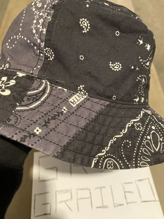 kith deconstructed bandana bucket hat-