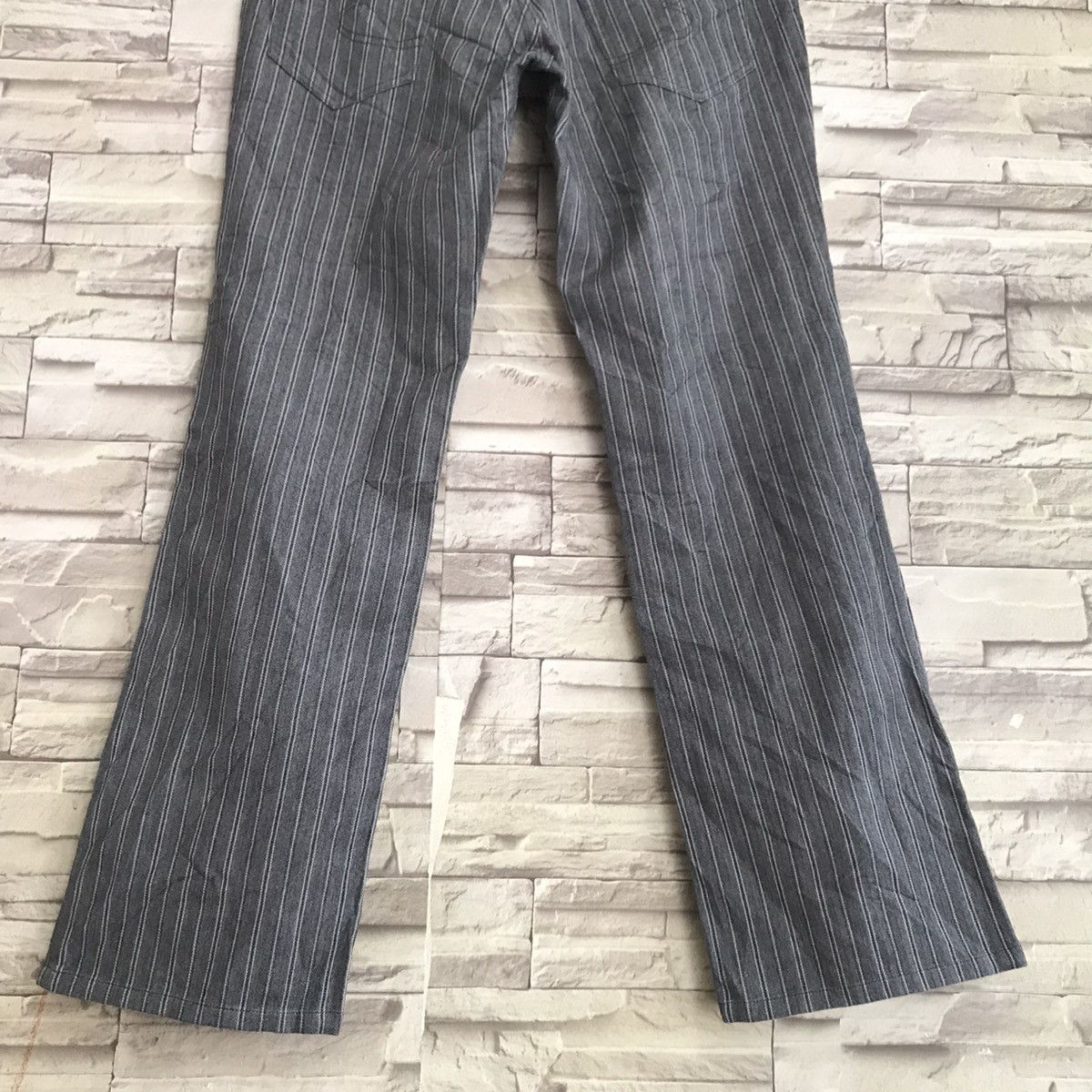 semanticdesign Semantic Design Pinstriped Denim Flare Jeans Size US 34 / EU 50 - 14 Thumbnail