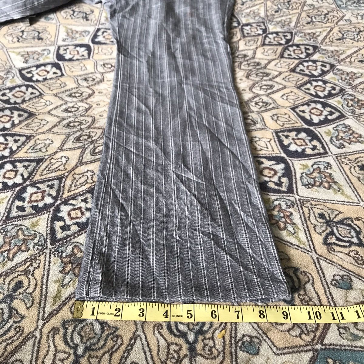 semanticdesign Semantic Design Pinstriped Denim Flare Jeans Size US 34 / EU 50 - 21 Thumbnail