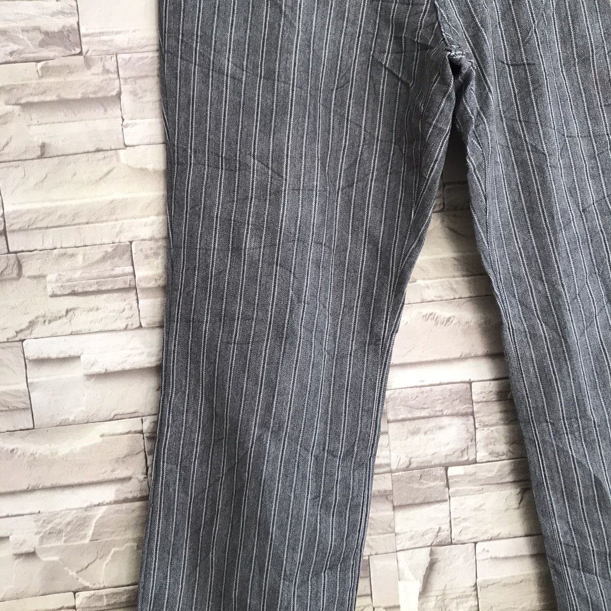 semanticdesign Semantic Design Pinstriped Denim Flare Jeans Size US 34 / EU 50 - 5 Thumbnail