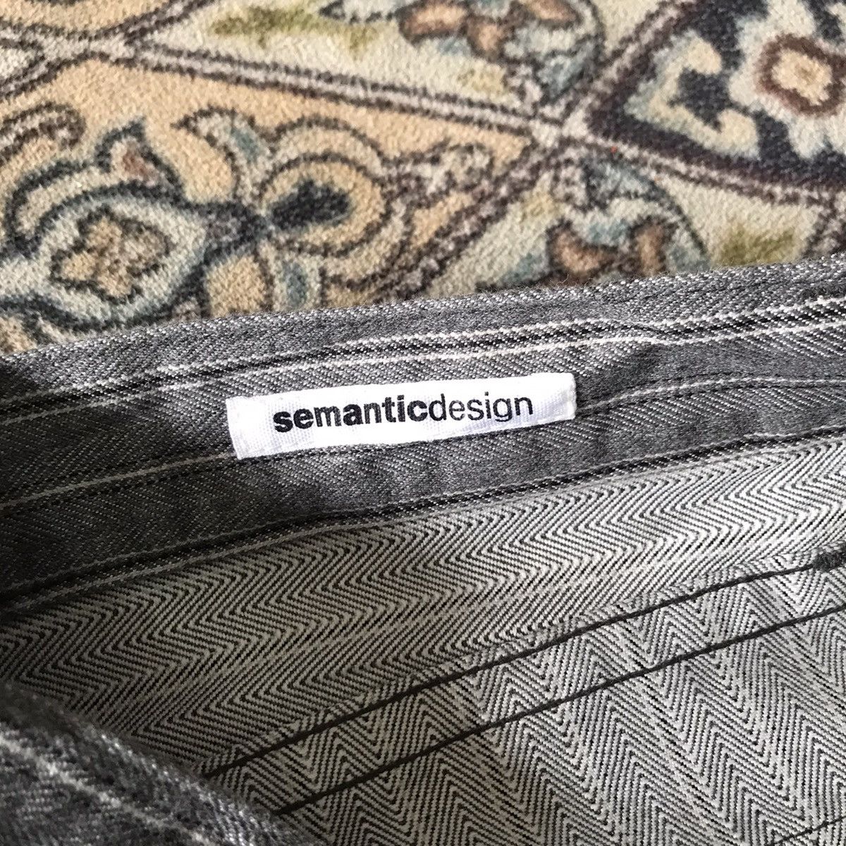 semanticdesign Semantic Design Pinstriped Denim Flare Jeans Size US 34 / EU 50 - 16 Thumbnail