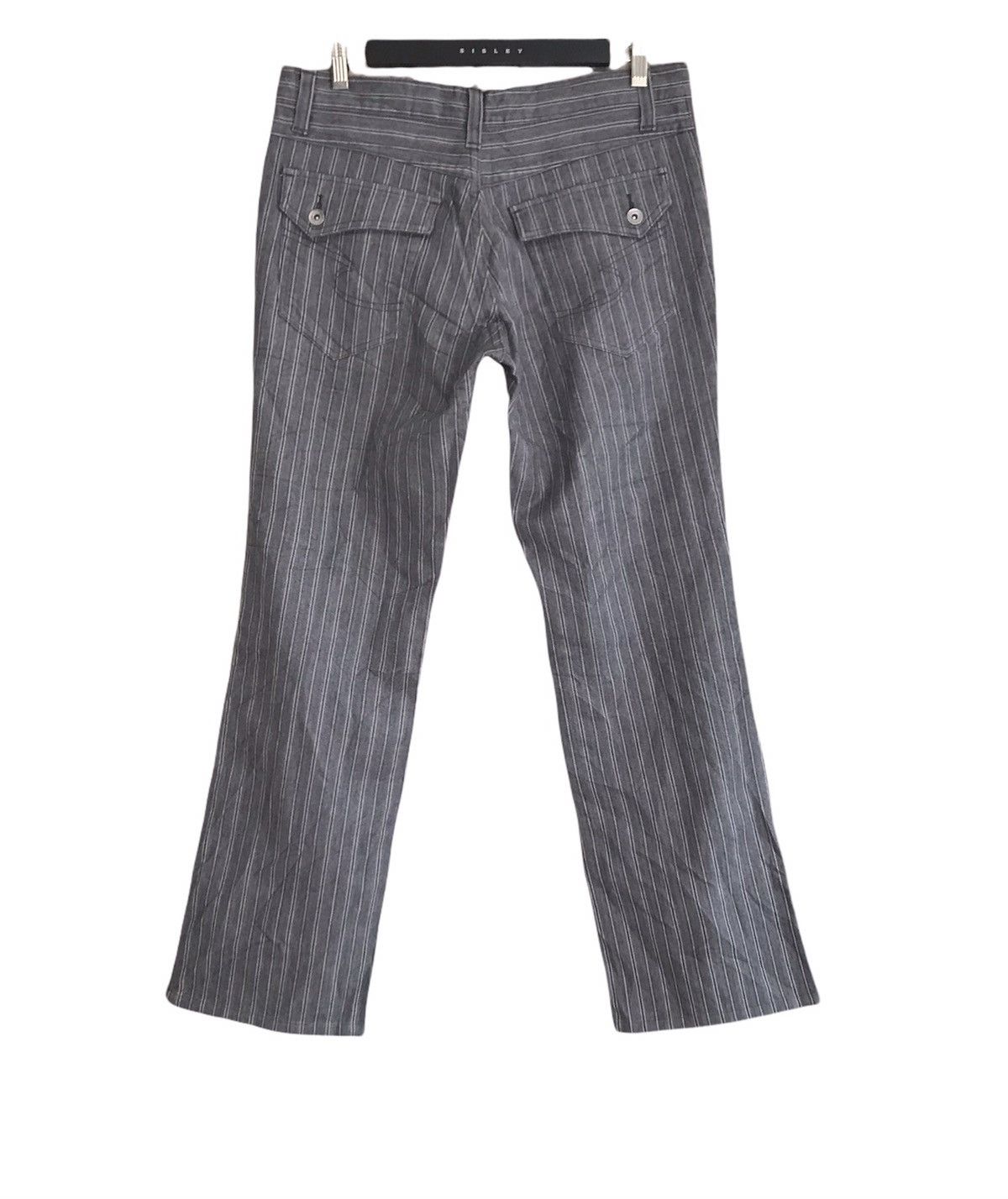 semanticdesign Semantic Design Pinstriped Denim Flare Jeans Size US 34 / EU 50 - 1 Thumbnail