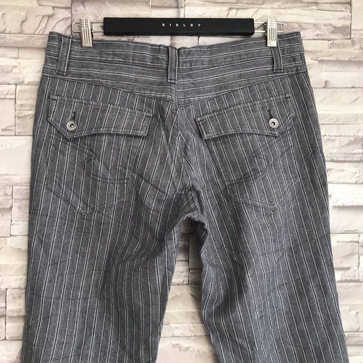 semanticdesign Semantic Design Pinstriped Denim Flare Jeans Size US 34 / EU 50 - 10 Thumbnail