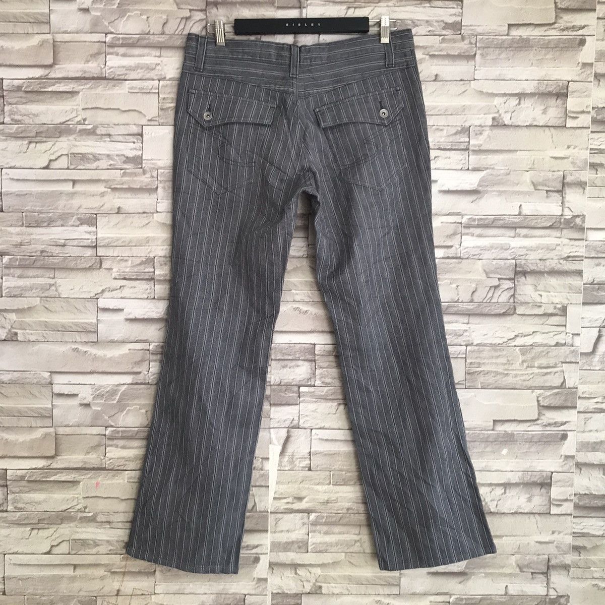 semanticdesign Semantic Design Pinstriped Denim Flare Jeans Size US 34 / EU 50 - 9 Thumbnail