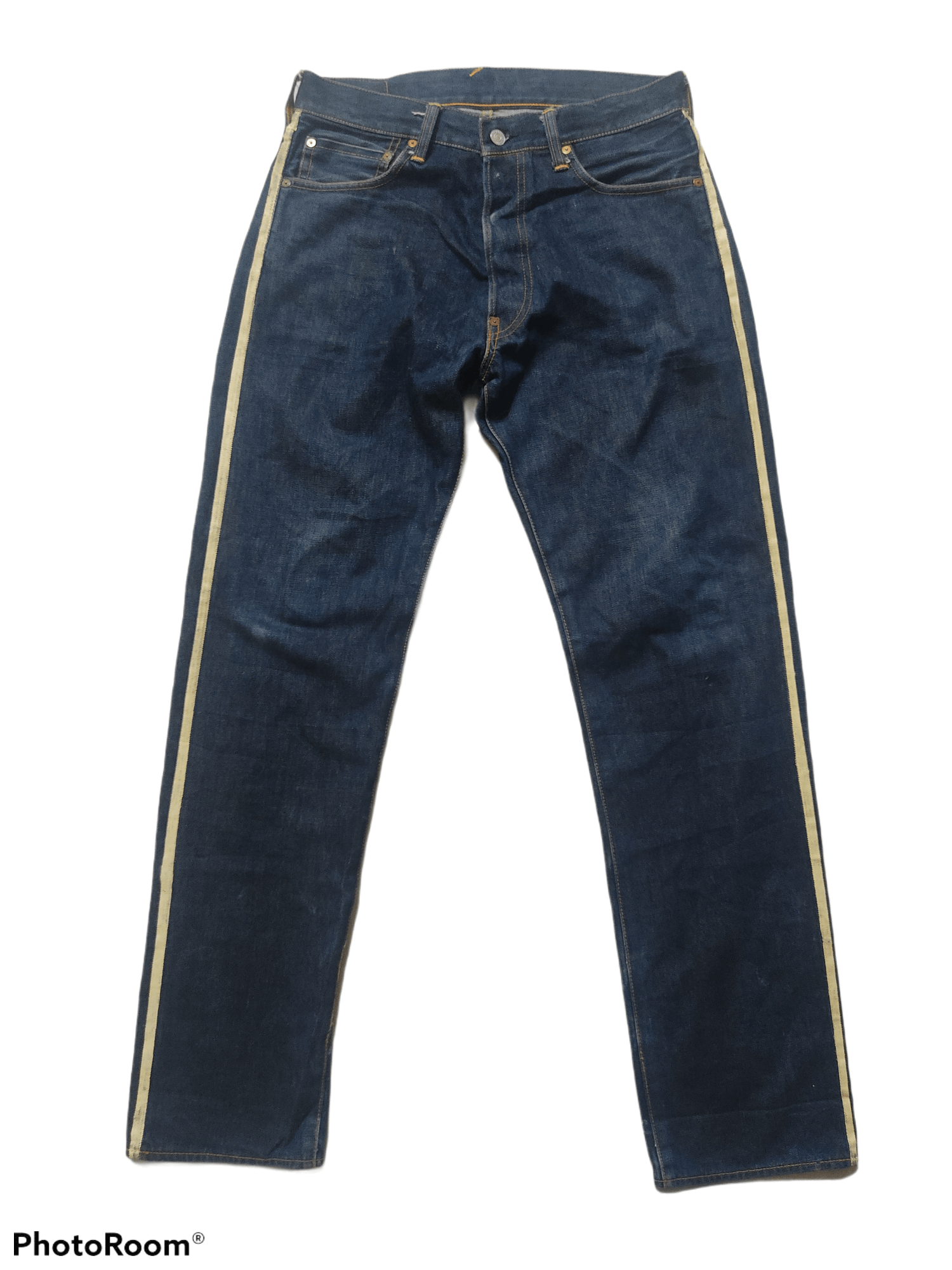 Evisu Evisu Yamane No 2 Selvedge Stripe Side Design Size US 32 / EU 48 - 1 Thumbnail
