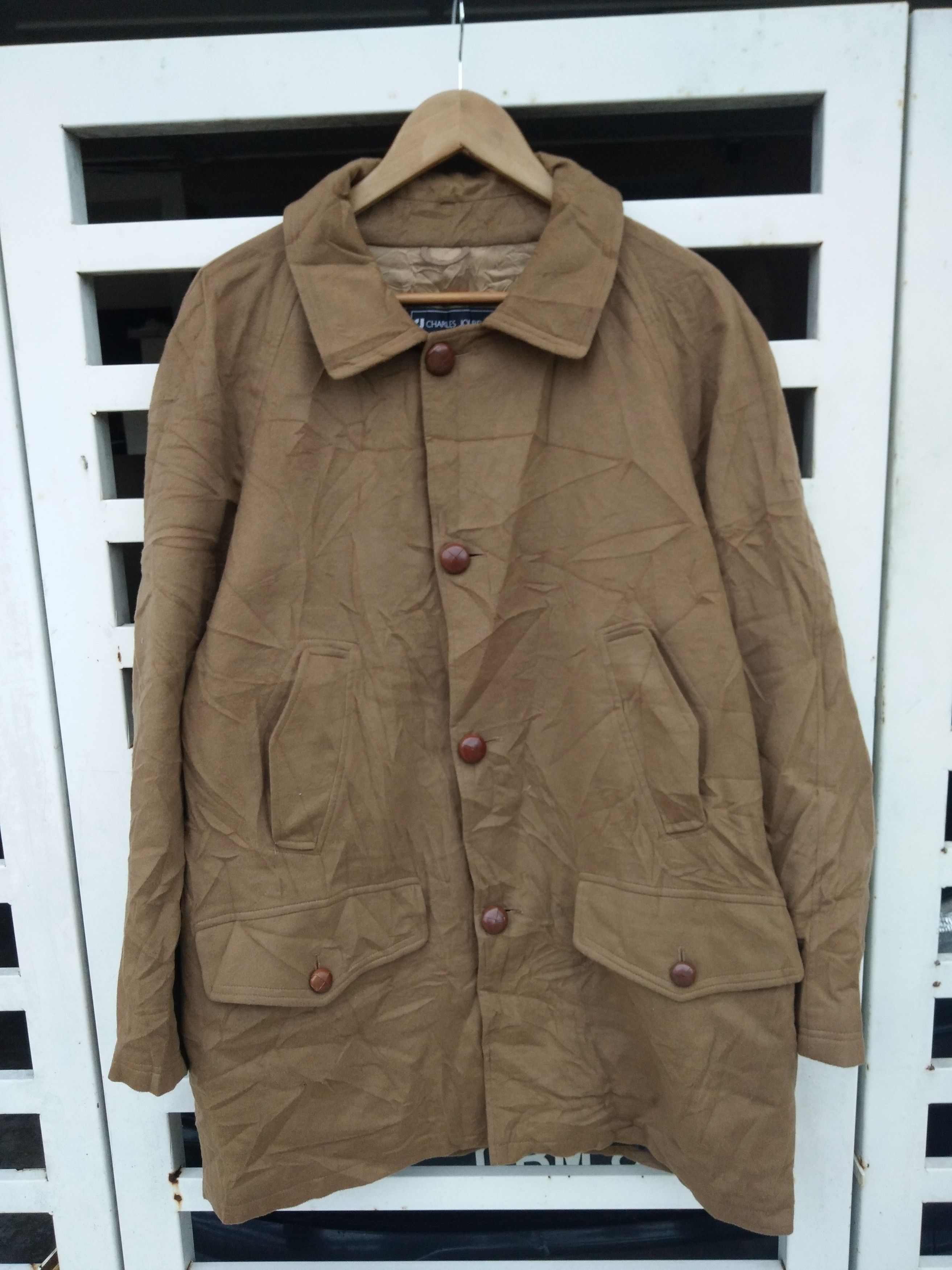 image of Cashmere Wool x Charles Jourdan Men's Single Breasted Made In Italy in Brown (Size Large)