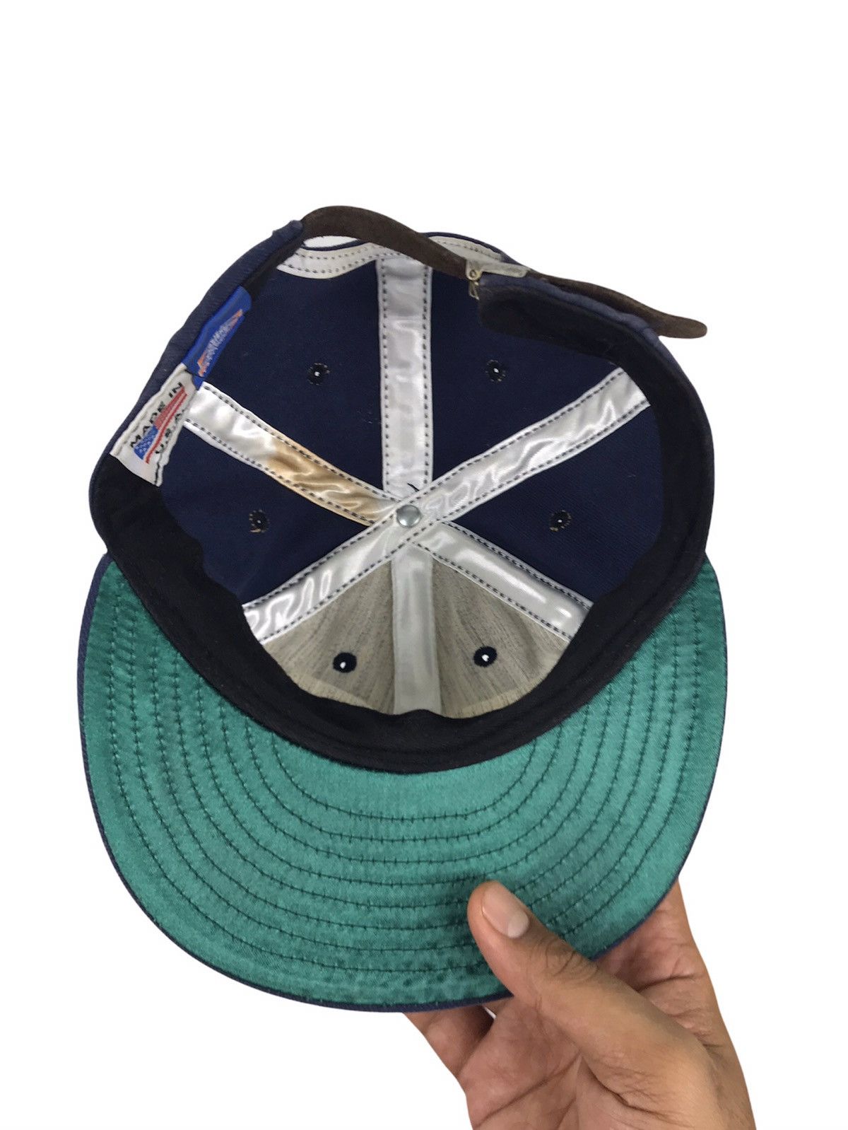 Ebbets Field Flannels × J.Crew Vintage Ebbets Field Flannel Collab J.Crew Leather Strap Cap Size ONE SIZE - 5 Thumbnail