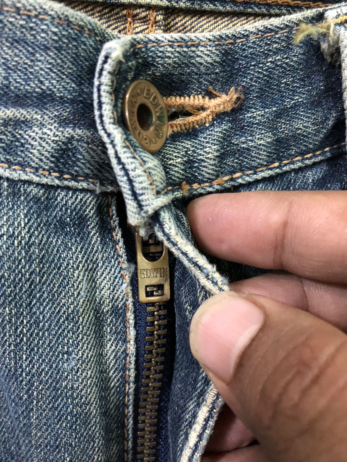 Edwin × Japanese Brand Vintage Edwin 505x Distressed Denim Jeans Size US 31 - 4 Thumbnail