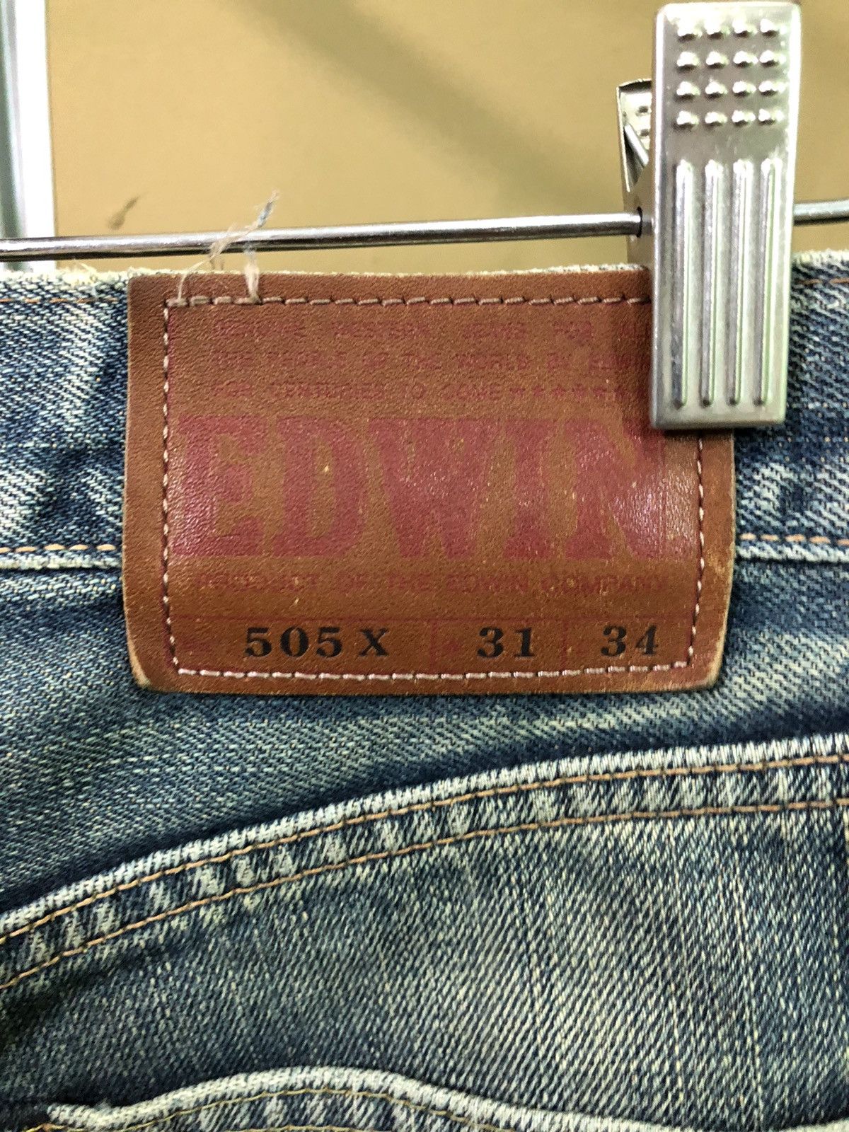 Edwin × Japanese Brand Vintage Edwin 505x Distressed Denim Jeans Size US 31 - 5 Thumbnail