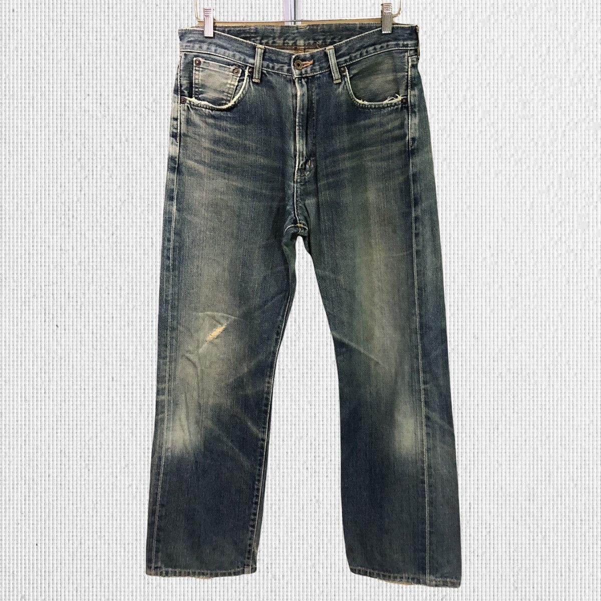 Edwin × Japanese Brand Vintage Edwin 505x Distressed Denim Jeans Size US 31 - 1 Thumbnail