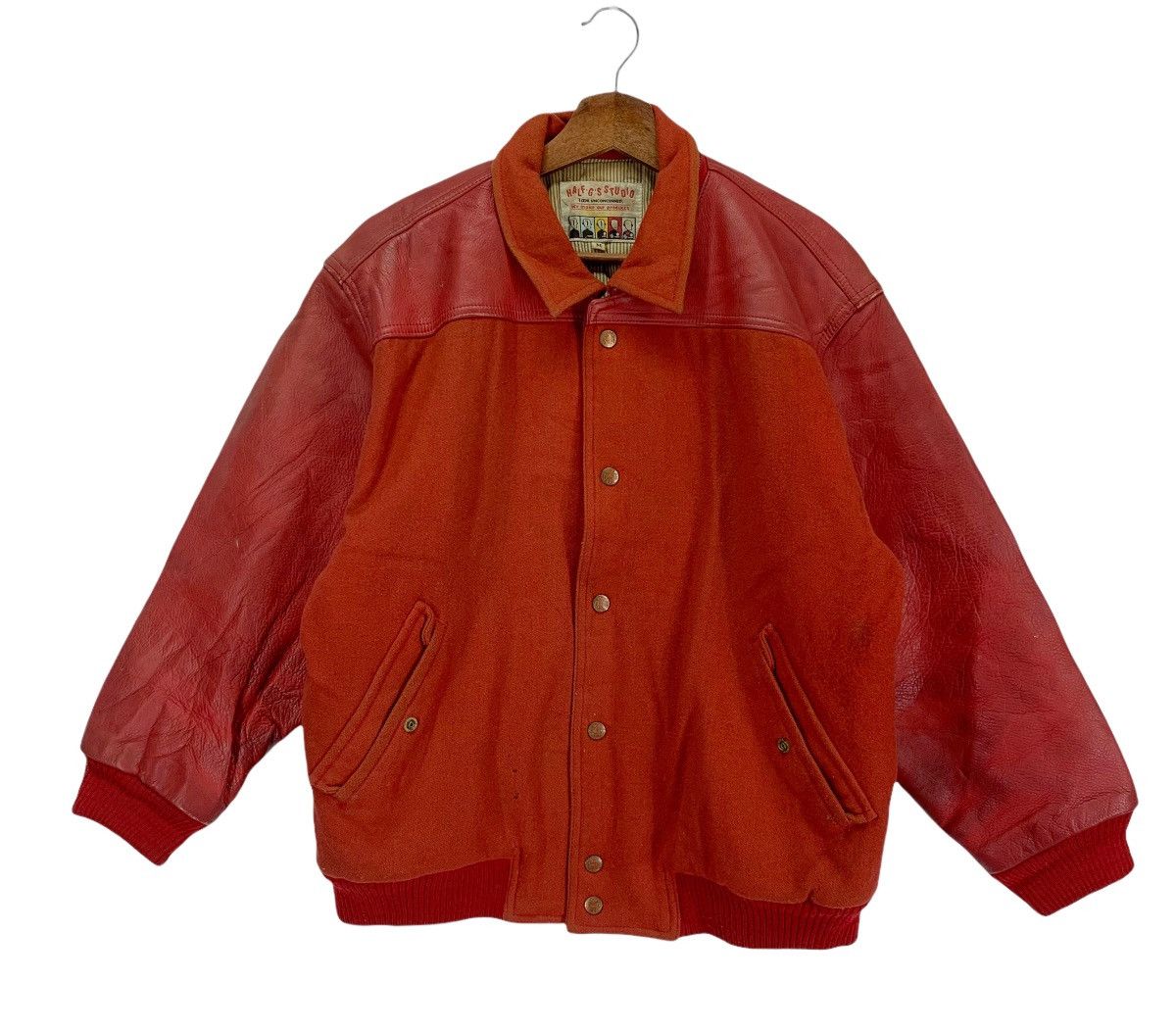 Other Vintage HAFL.G.S STUDIO VARSITY LEATHER JACKET Size US M / EU 48-50 / 2 - 1 Thumbnail