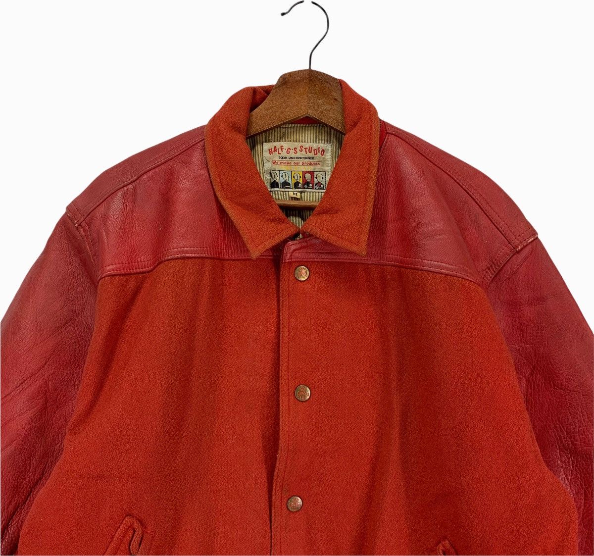 Other Vintage HAFL.G.S STUDIO VARSITY LEATHER JACKET Size US M / EU 48-50 / 2 - 3 Thumbnail