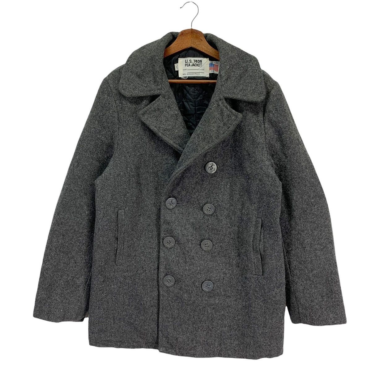 U.S.740N PEA JACKET USA mythical brown shed, cowhide - 140