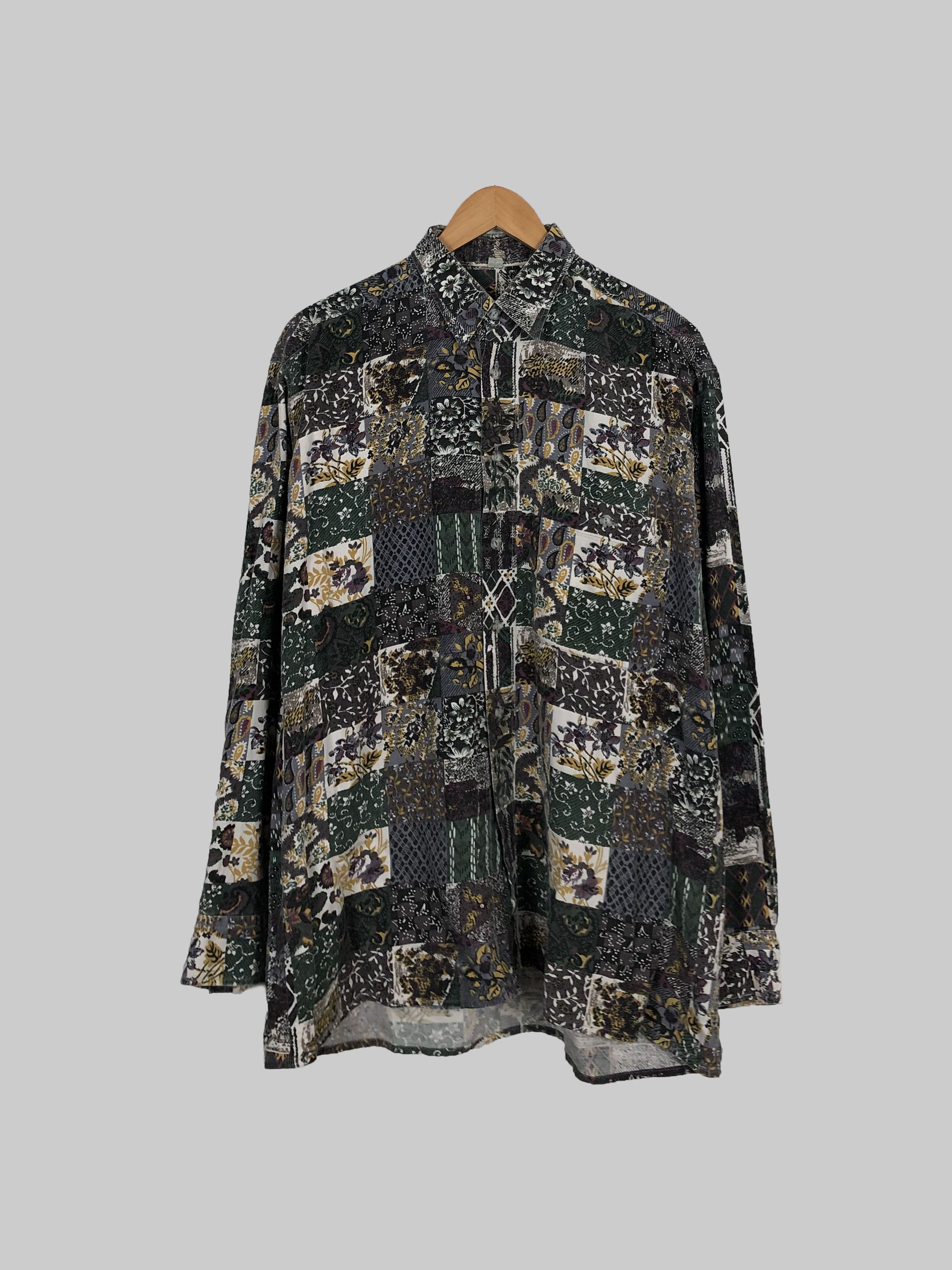 Flannel Livio Bonetti Flannel Patchwork Shirt Travis Scott Style Size US M / EU 48-50 / 2 - 1 Thumbnail