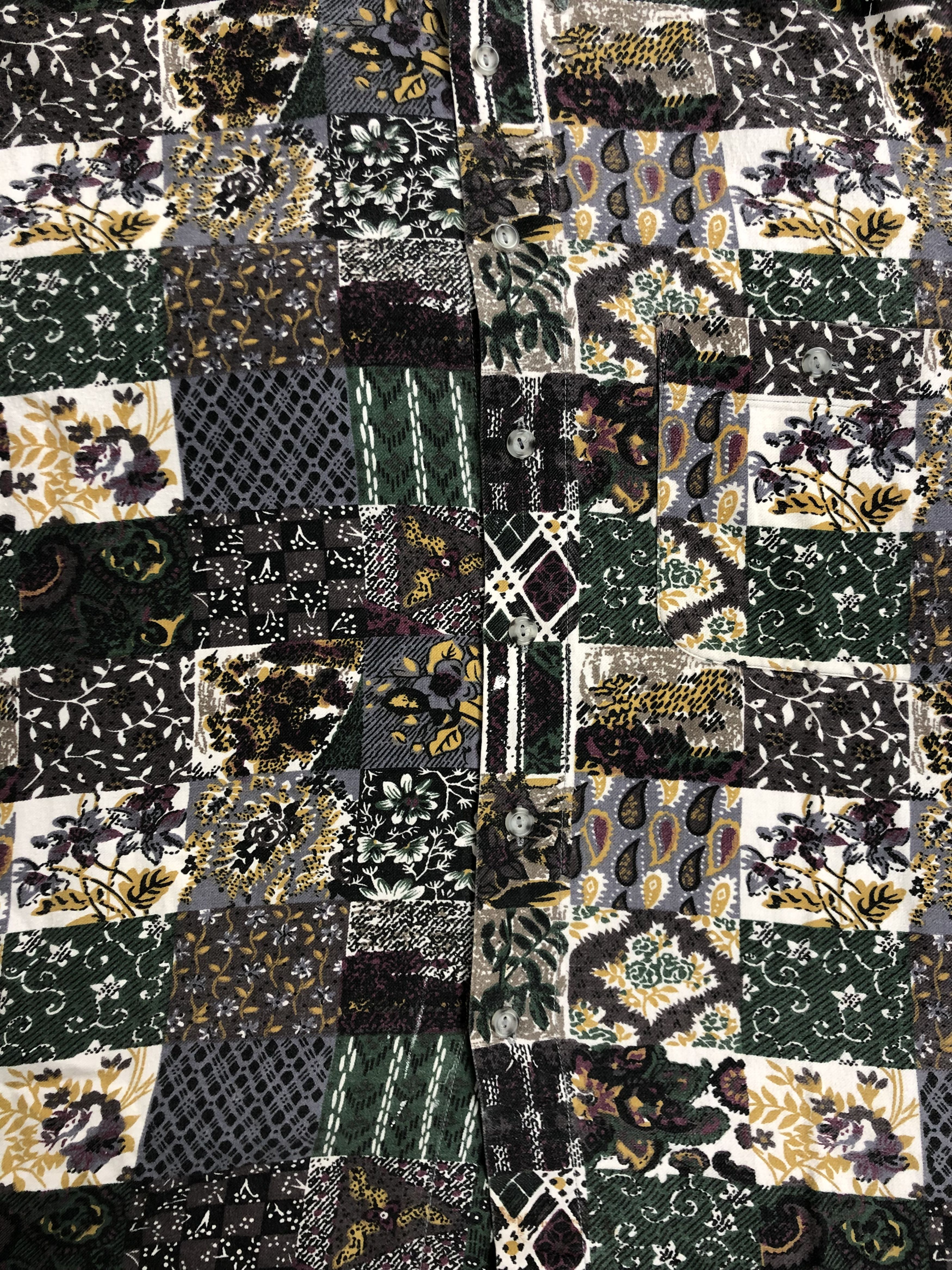 Flannel Livio Bonetti Flannel Patchwork Shirt Travis Scott Style Size US M / EU 48-50 / 2 - 3 Thumbnail