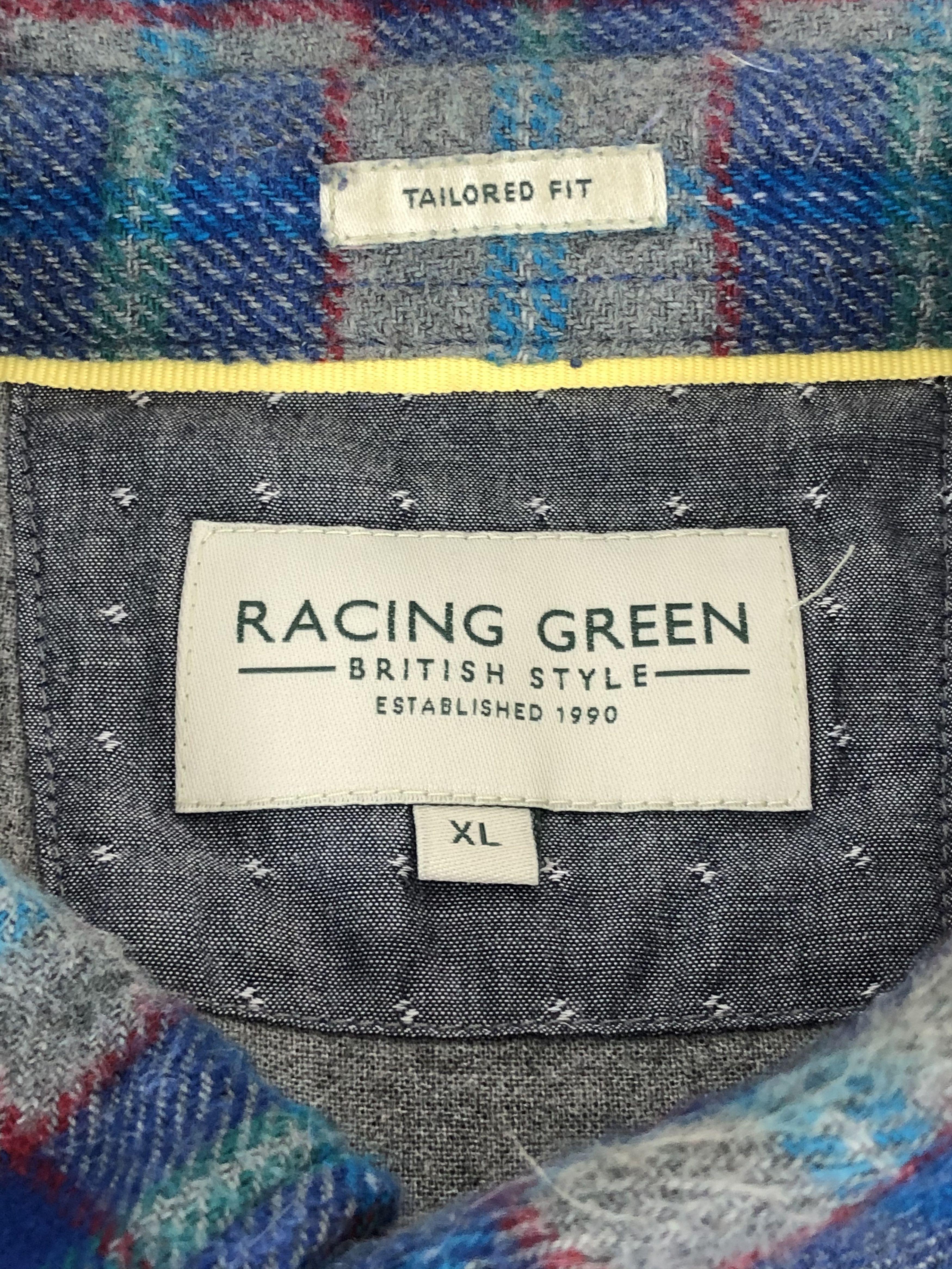 Flannel Racing Green Flannel Patchwork Shirt Travis Scott Style Size US XL / EU 56 / 4 - 4 Thumbnail